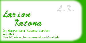 larion katona business card